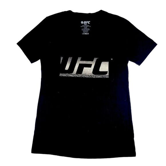 UFC black womens "As Real As It Gets" short sleeve T-shirt - Picture 1 of 4